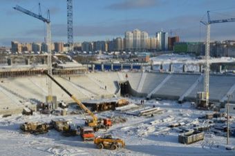 фото строительства мордовия арена